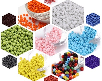 Mixed Beads 0/6 4mm Creative Crafts | Bead & Jewellery Making Kit | Jewellery Craft Making | Cords And Findings | Bold Opaque
