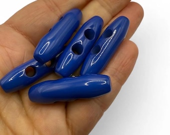 Navy Blue Toggle Buttons: Large 38mm, 2-Hole Pack of 6