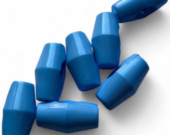 Baby Toggle Buttons, Blue Plastic Duffle Fasteners (19mm, Pack of 6)