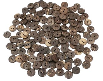 Eco Coconut Shell Buttons: Brown, 2-Hole Craft Supplies
