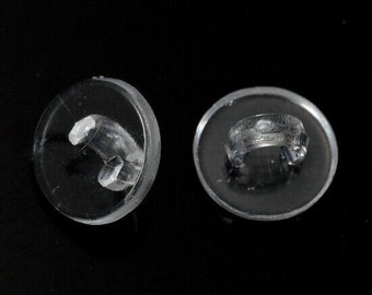 10mm Buttons Shank Round Clear Transparent Great For Baby Cardigans Knitting