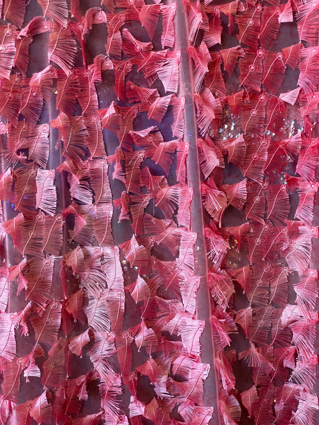 Rufflels Ruffles Pink Eyelash Design Fabric Sold by Yard Ruffles Pink ...