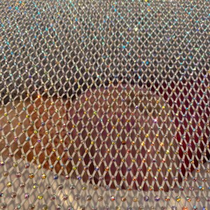 White Fish Net With Rhinestones Iredecen Stretches for All 4 Sides Sold ...