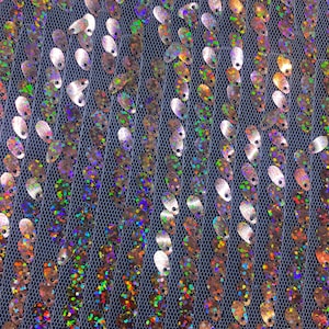 pailletten goud rosa 2-way stretch mesh iredesen mesh stof verkocht op maat gesneden