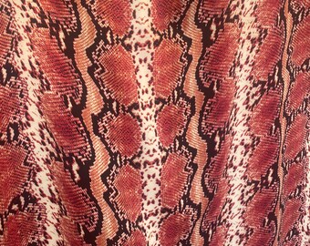 slangenprint 2-way stretch Bruin/Zwart Slang Reptielen exotische dierenprint Techno stof Verkocht op maat gesneden