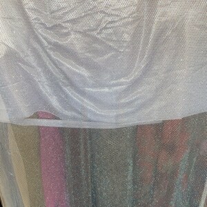 White Fish Net With Rhinestones Iredecen Stretches for All 4 Sides Sold ...