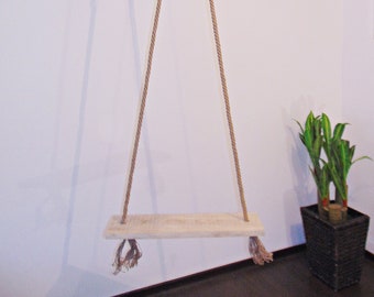 Handmade Pinewood Swing, Classic Indoor Outdoor Family Fun