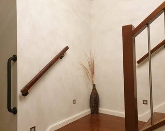 kit Stairs handrails,Guardrail,Stair Handrail Indoor-outdoor,Wooden Staircase Handrail,steel bracket,wall railings, multi-function handrails