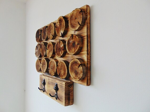 Perchero pared rústico de madera. Ecorústico: venta de muebles