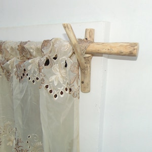 Driftwood Curtain Rod,Window Curtain pole,Natural Wood Curtain Rods,Rustic Rods, Reclaimed Wood window treatment,driftwood curtain rod