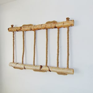 Bouleau blanc, décoration murale corde, rustique, décoration vintage, décoration murale rustique moderne, fait main, décoration moderne et rustique, art bouleau encadré, mur vintage, vieux bois
