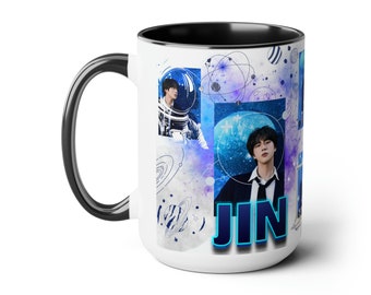 BTS Inspired Seokjin 15 Oz Mug, Coffee Mug, Jin Mug, Kpop