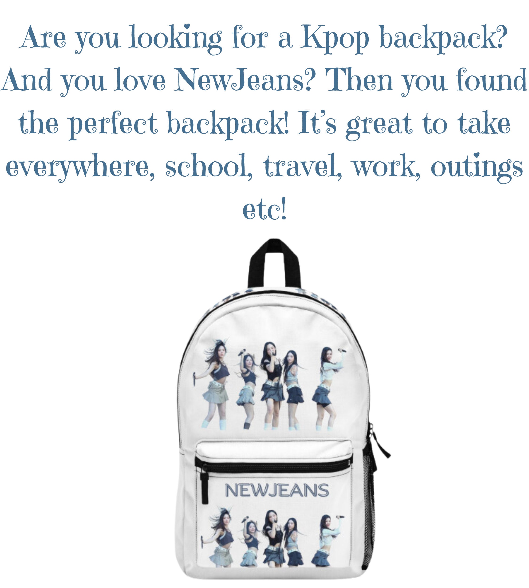 Newjeans Backpack, Kpop School Backpack, NWJS Bag, Kpop Fan Gift, Travel Backpack, K-pop Bag, Minji, Danielle, Haerin, Hanni, Hyein, Merch - Etsy Newjeans Backpack, Kpop School Backpack, NWJS Bag, Kpop Fan Gift, Travel Backpack, K-pop Bag, Minji, Danielle, Haerin, Hanni, Hyein, Merch - Etsy
