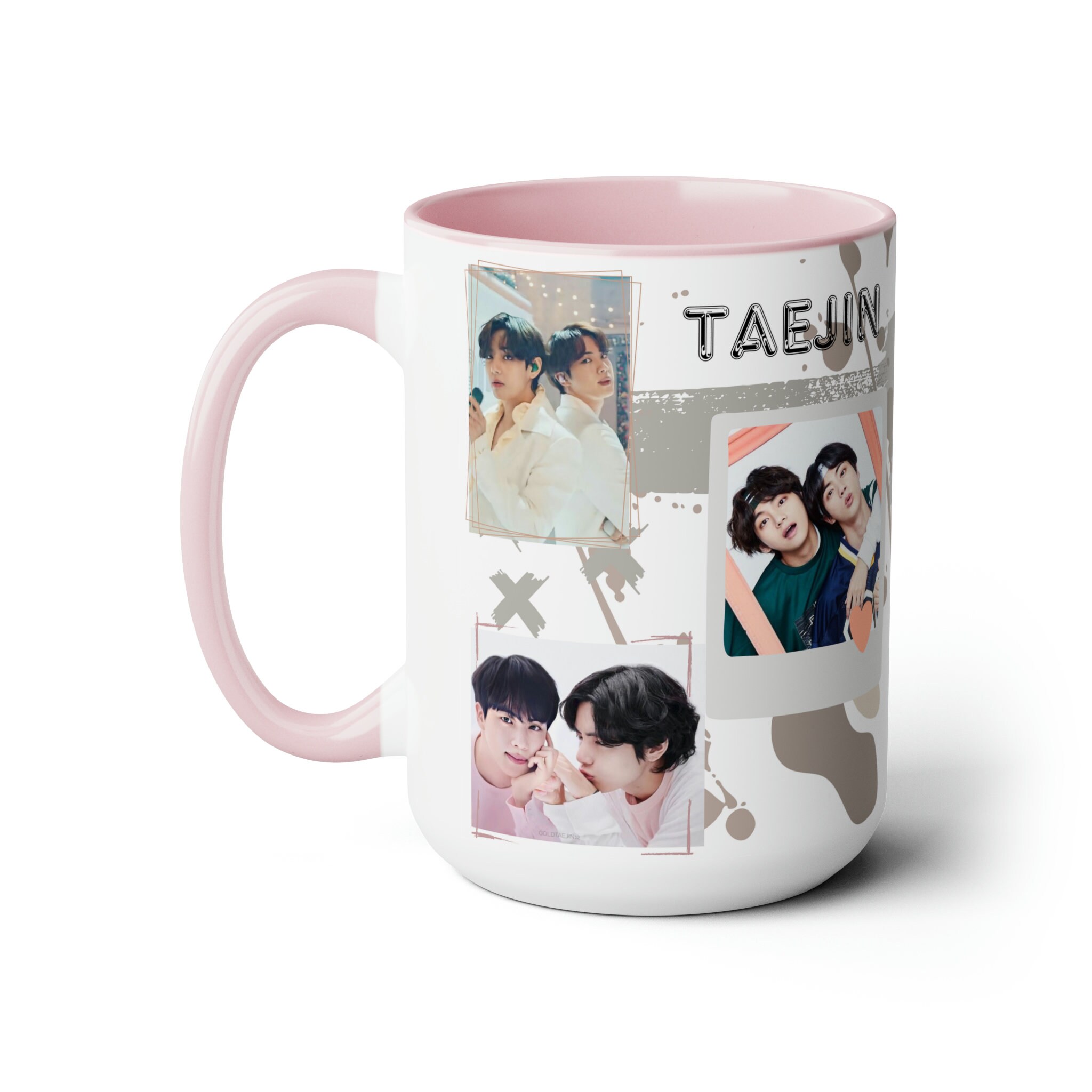アイドル BTSJIN pop up HAPPY MD MUG BTS Inspired Seokjin 15 Oz Mug, Coffee Mug, Jin Mug, Kpop