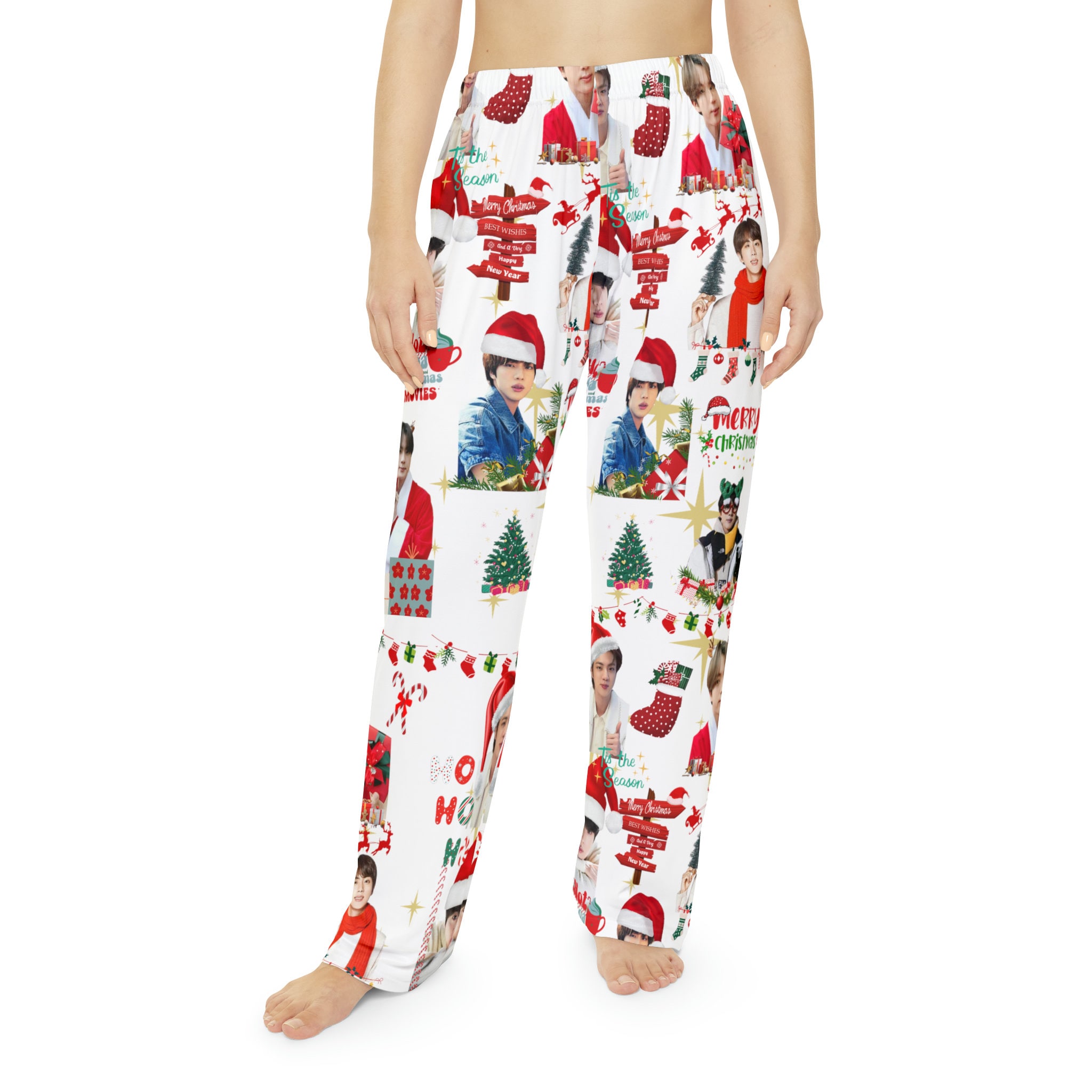 BTS JIN - WOOTTEO X RJ PAJAMA PANTS (GREEN) – K-COSMO