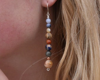 Solar System Sterling Silver Earrings