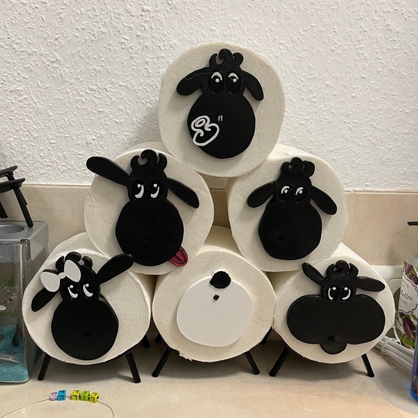 Moutons en papier toilette pour la salle de bain