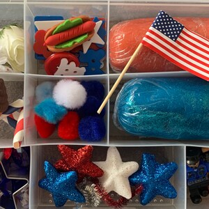 Patriotic Themed Play Dough Sensory Kit