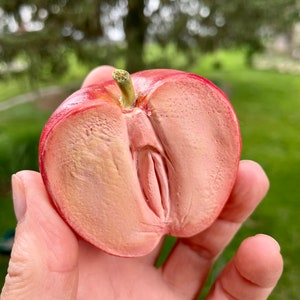 Apfel Vulva Silikonform. Yoni Form. Erwachsene Form Formen