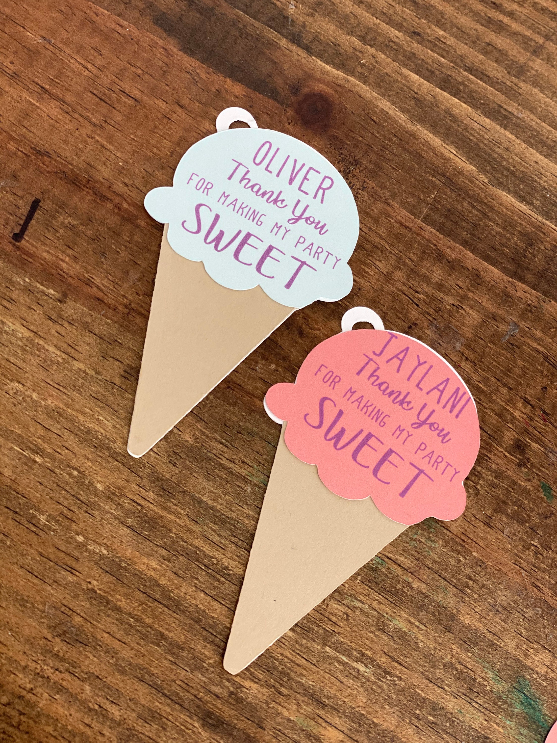 Ice Cream Party Tags Ice Cream Party Favor Tags Ice Cream - Etsy