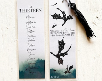 The Thirteen Bookmark - Double sided laminated bookmarks with or without a tassel.