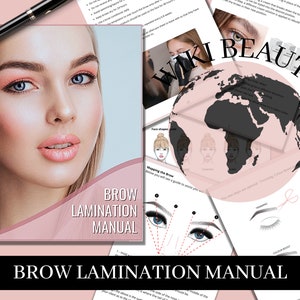 Brow Lamination Manual, PDF Download for personal use or student training, brow mapping, color boost
