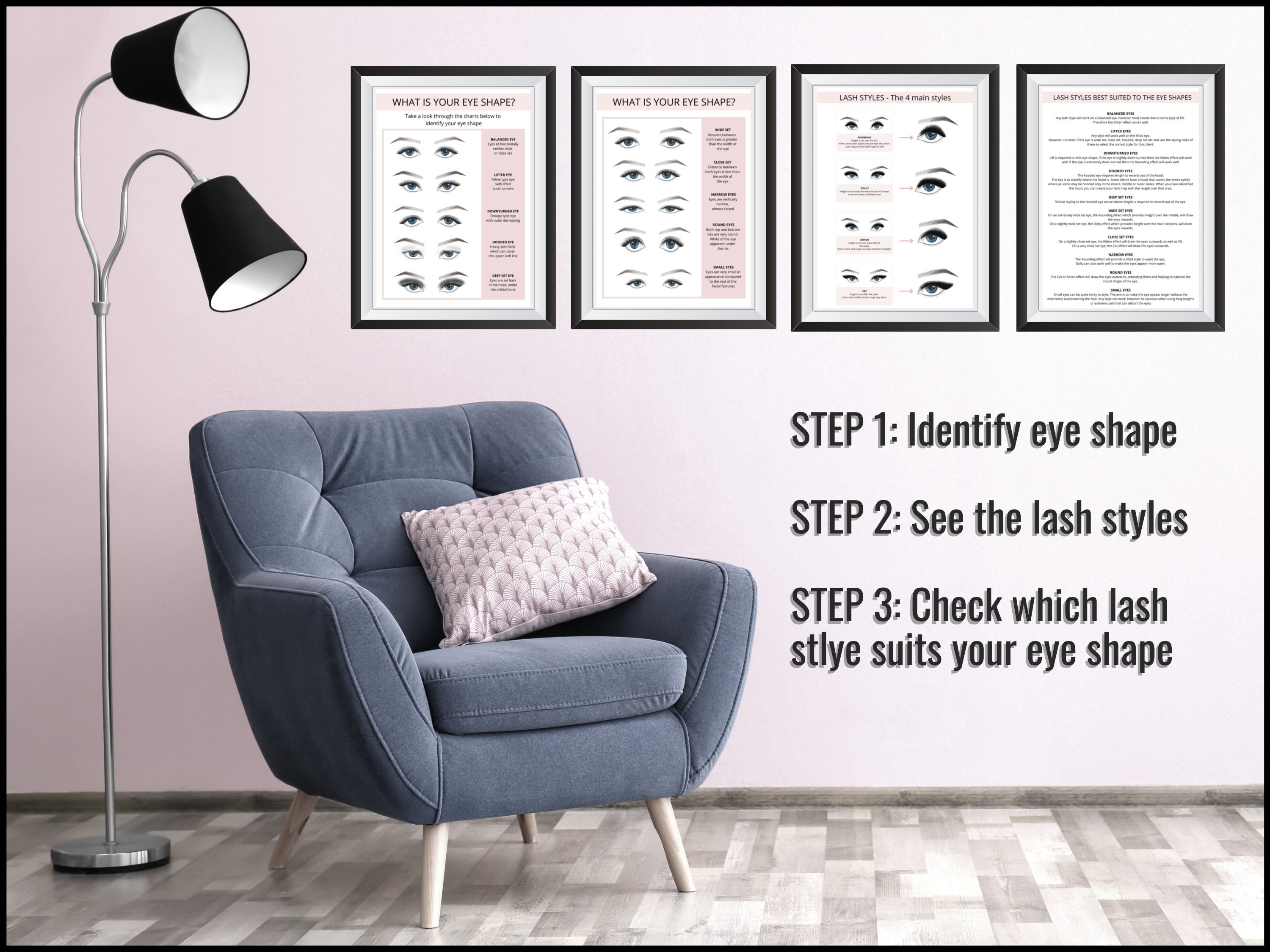 Lash Mapping Lash Styling A4 Wall Print Out. Styling Guides to Assist ...