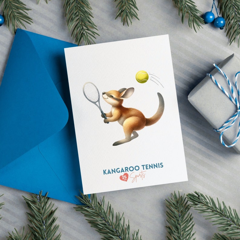 Kangaroo Tennis Clipart Collection Cute Australian Openthemed PNG