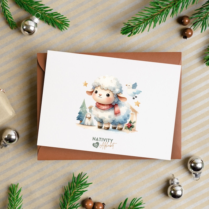 Cute Nativity Scene Letters, Nativity Alphabet, Christmas Letter PNG