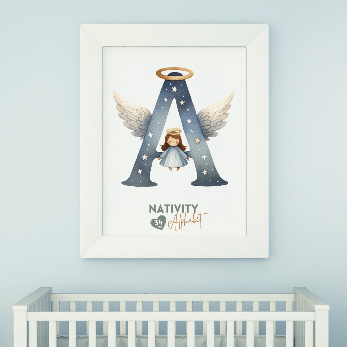 Cute Nativity Scene Letters, Nativity Alphabet, Christmas Letter PNG ...