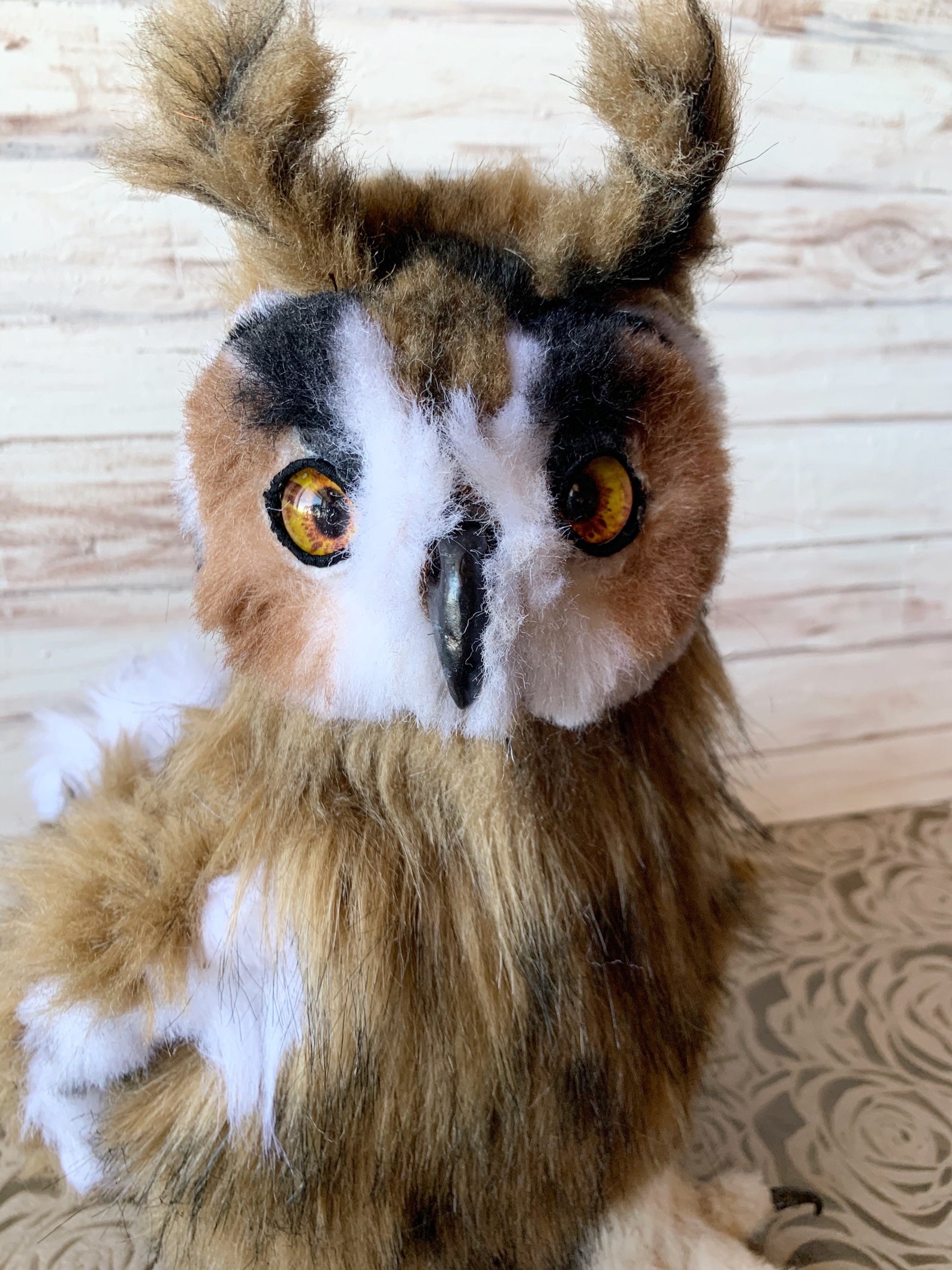 Owl Toy/Fur Toy/ Realistic Toy Etsy