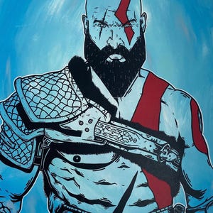 God of War Kratos Painting