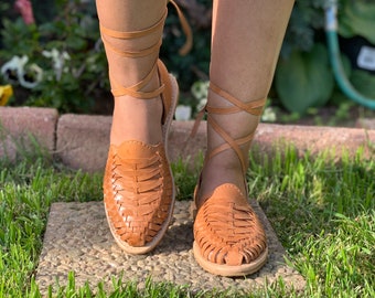 Brown Laced Mexican Huaraches