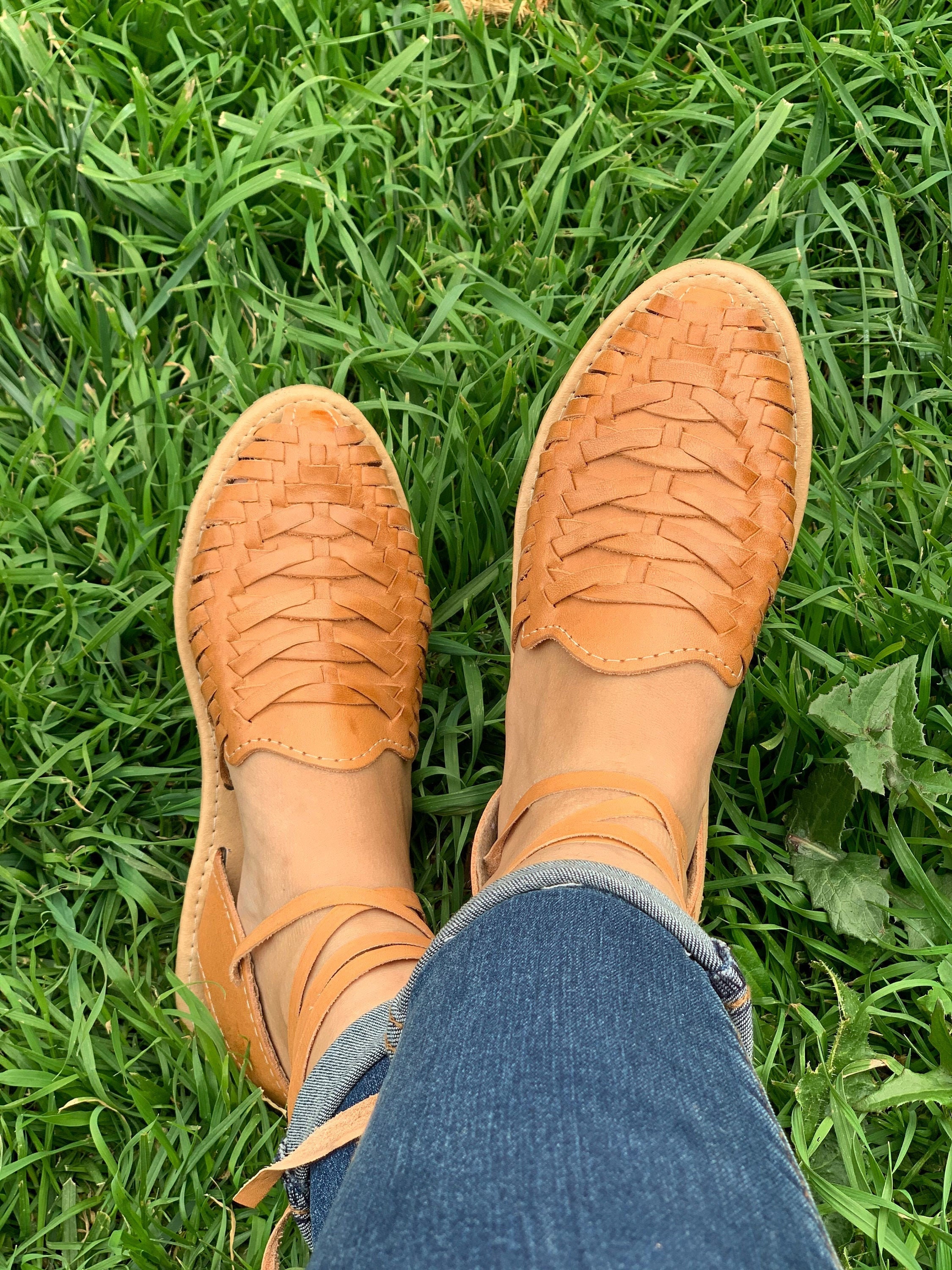 Brown Laced Mexican Huaraches - Etsy