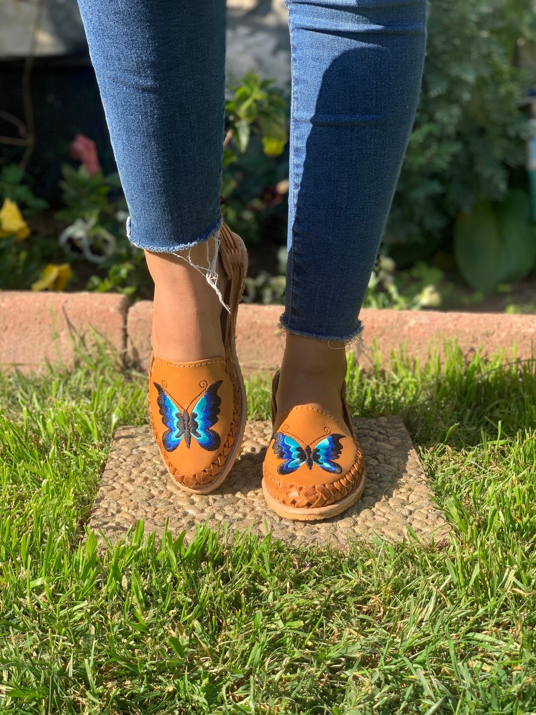 mexican huaraches butterfly