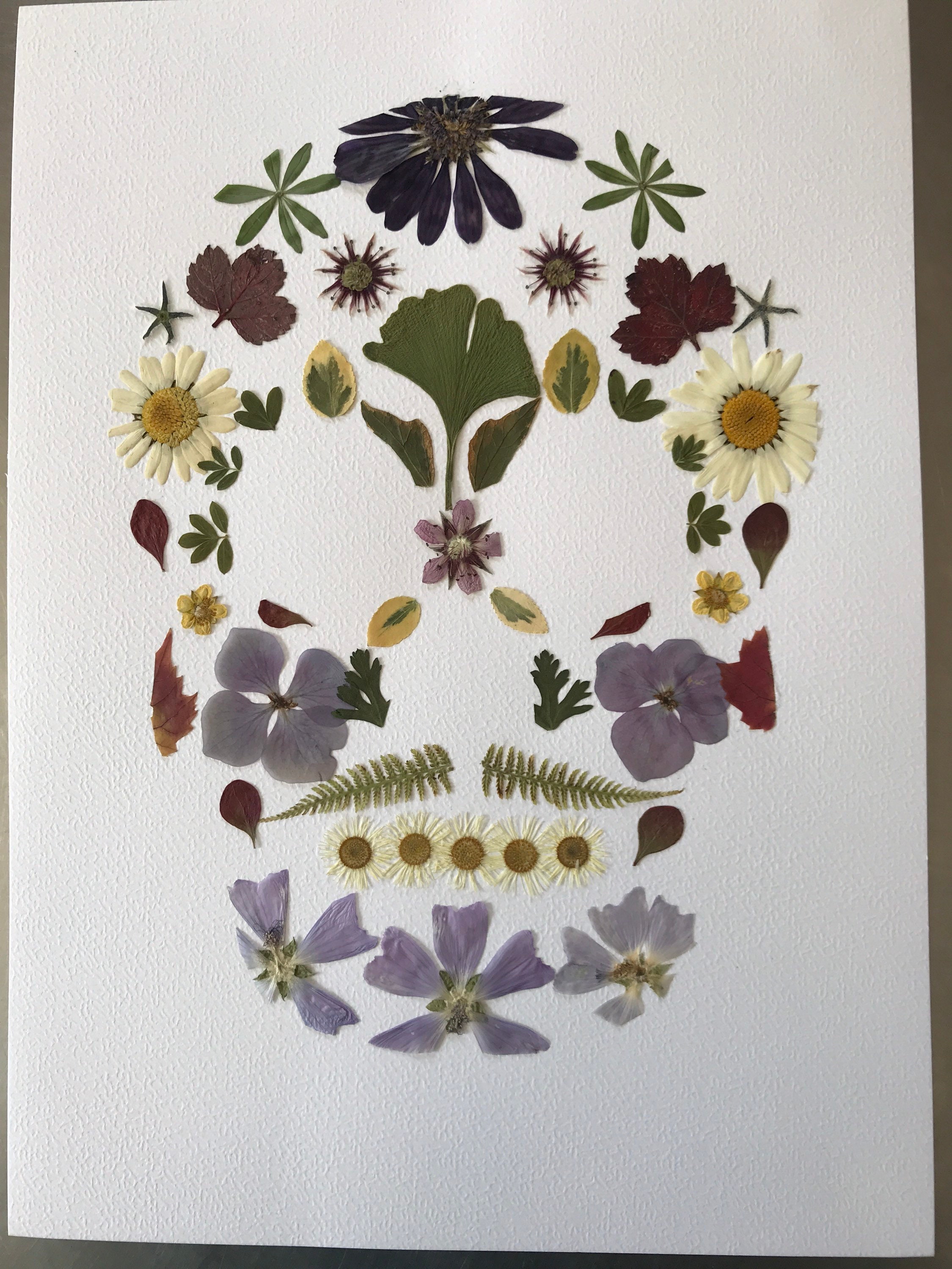 Tableau de Fleurs et Feuilles Séchées