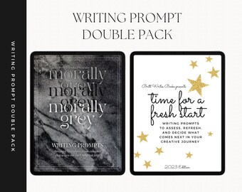 Writing Prompt Bundle | Morally Grey Writing Prompts + Fresh Start Prompts for Writers | Writer Gift | Writing a Novel |