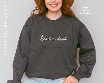 Bluza z nadrukiem „Czytaj książkę” dla miłośników książek | Bluza z nadrukiem do czytania | Prezent dla miłośników książek | Bluza z nadrukiem dla miłośników książek | Prezent dla bibliotekarza |