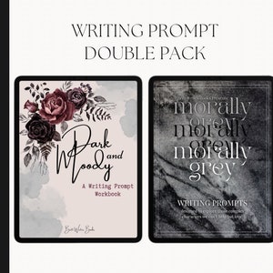 Writing Prompt Bundle | Dark and Moody Writing Prompts + Morally Grey Writing Prompts | Writer Gift |