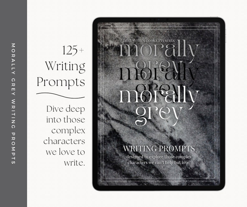 Morally Grey Writing Prompts | Creative Writing | Novel Writing | Writer Workbook | Morally Gray Characters image 5