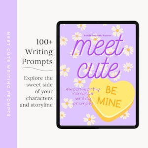 Meet Cute Swoon-worthy Romance Writing Prompts | Creative Writing | Novel Writing | Writer Workbook | Journal Prompts | Preptober |