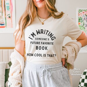 Favorite Book Tee (black font) | Writer Crewneck T-shirt | Gift for Authors | Gift for Writers | Writing a book | **Bella+Canvas Brand**