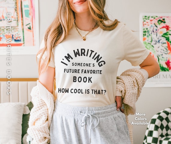 Favorite Book Tee (black font) | Writer Crewneck T-shirt | Gift for Authors | Gift for Writers | Writing a book | **Bella+Canvas Brand**