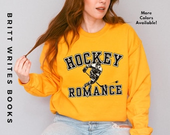 Hockey Romance Sweatshirt | Bookish Crewneck for Romance Readers, Sports Romance & Hockey Fans