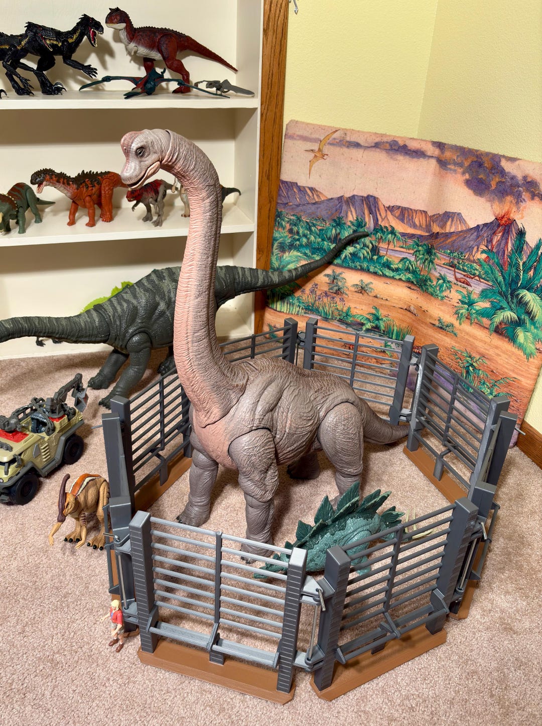 Paneles de cerca para dinosaurios: Juego de corrales paleolíticos