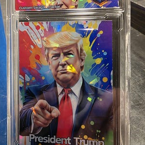 ドナルド・トランプ大統領 アーティストが手作りしたドリップアートカート