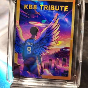 Tarjeta personalizada con refractor de hielo agrietado en homenaje a Kobe Bryant