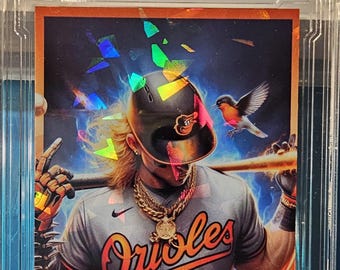 Gunnar Henderson orange cracked ice baltimore Orioles