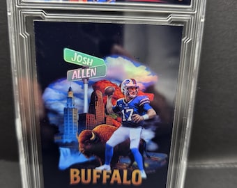 Josh Allen downtown custom card hand made by the Artist