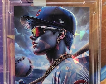 Pete Crow Armstrong Cracked Ice Custom card hand made by the Artist